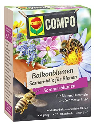 COMPO Balkonblumen Samen-Mix für Bienen, Blumensamen, Blumenmischung, Sommerblumen, 100 g, 15 m²