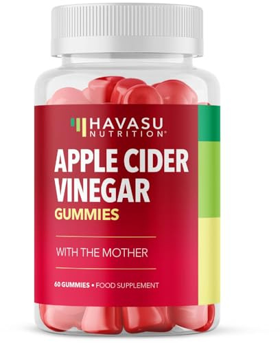 Apple Cider Vinegar Gummies | Weight Management, Metabolism, Energy & Digestion Support | Thermogenic Apple Cider Gummies 1000mg with The Mother | Vegan, Non-GMO | 60 Apple Flavored ACV Gummies