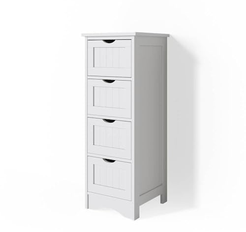Vicco Badschrank Bianco, Weiß, 30 x 81 cm | kombinierbar mit weiteren Möbeln der Bianco Serie
