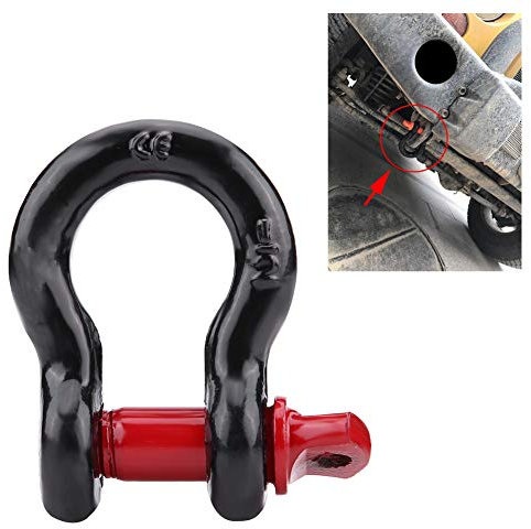 2pcs Shackles Rugged Heavy Duty D Ring 2 Sizes Choose for Vehicle Recovery Towing Stump Removal Accessory for Suitable for most of UTV/ATV (Option : 2T / 4400lbs, 4.75T / 10,000lbs)(2T)