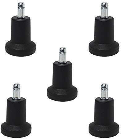 5PCS High Profile Bell Glides Replacement Office Desk Chair or Stool Swivel Caster Wheels,Easy Conversion from Wheeled Casters to Stationary Feet to Protect Wood or Hardwood Floor