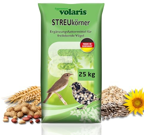 Eggersmann volaris Vogelfutter Wildvögel ganzjährig 25 kg [Streukörner] – Ganzjahresfutter für Gartenvögel – Streufutter für alle Vogelarten – Wildvogelfutter ganzjährig & nährstoffreich