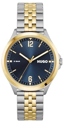 HUGO Analog Quarzuhr für Herren Kollektion #Suit mit Zweifarbiges Edelstahlarmband - 1530219