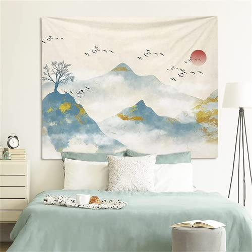 Arawat Wandteppich Natur Wandtuch Tuch Boho Tapisserie Gothic Indisches Tapestry Wandtuch Blickfang Deko Tipp Wanddeko(150 x 130cm)