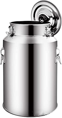 WGEMXC bidon a Lait 304,Transport bidon INOX,avec Couvercle hermétique, Peut être utilisé pour Stocker des liquides et des Solides, très Pratique,9L