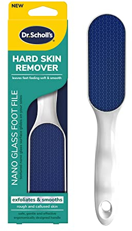 Dr. Scholl's Nano Glas Fußfeile - langlebiger Fußschrubber, abgestorbene Haut Entferner, hygienisches Pediküre-Werkzeug