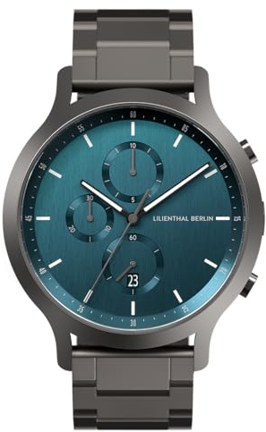 Lilienthal Berlin Chronograph Myth in anthrazit – Herrenuhr aus Chirurgenstahl mit einem Quarzuhrwerk & saphirgehärtetem Mineralglas – 42,5 mm