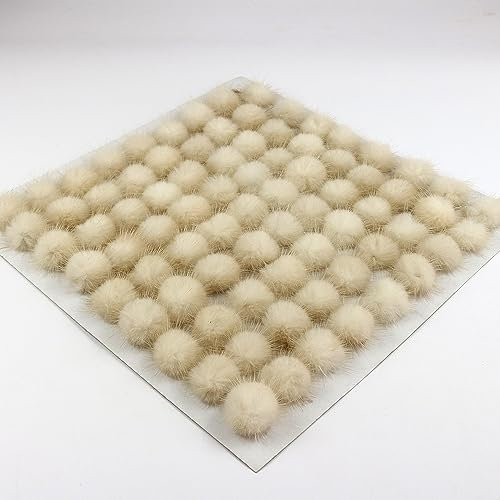 15 Stück Fellbommel Kunstfell Pompon Kunstfell-Bommel 3cm Flauschige Bommel Kunstpelz Pom Pom Ball für Mützen Tasche Dekoration Schlüsselanhänger Handschuhe Schuhe Schals Strickzubehör-Weiße #2