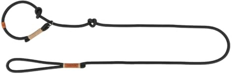 TRIXIE Hundeleine Retrieverleine S–M 1,70 m, mit Zugstopp – schwarz/Sand | Ideal als Trainingsleine, gut kontrollierbar – für kleine bis mittelgroße Hunde, vielseitig einsetzbar im Alltag – Be Nordic