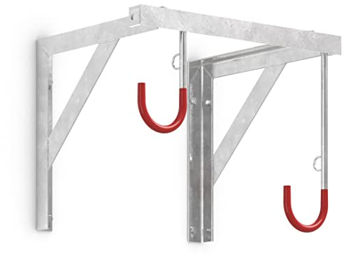 Fahrradparker 3872 zur Wandmontage | Fahrrad Hängeparksystem für 2 Fahrräder | Stahl verzinkt & kunststoffummantelte Aufhänge-Haken | Dreifke®