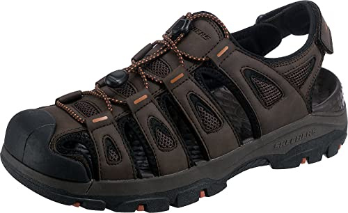 Skechers Men's 205187Tresmen - Norvick Hands Free Slip In Sandal,Chocolate,12