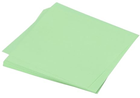 QUARKZMAN 50 Hojas de Papel de Origami de Doble Cara, Color Verde Claro, de 13 x 13 cm y 70 G/M², para Proyectos de Arte y Manualidades, Principiantes y Decoración de Regalos