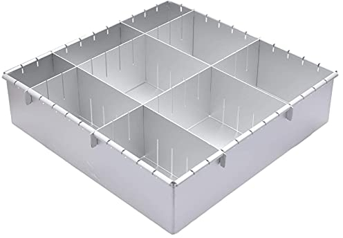 ShanGaiLi Molde ajustable para tartas/molde cuadrado de aluminio para hornear/multifunción, molde para hornear tartas/para boda, cumpleaños, Navidad (12 pulgadas)