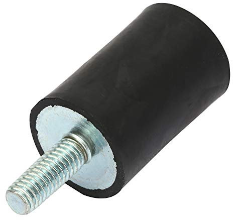 Gummilager Zur Vibrationsdämpfung für Luftkompressoren, Motoren, Wasserpumpen mit Einfachem Geometrischem Design in Schwarz und Silber, 4 Stück, M3, M5, M6 (VD20*30 M6*18)
