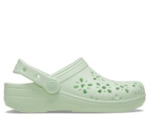 Crocs Classic Floral Cut Out Clog T Träsko unisex – barn, Jade Tint, 22/23