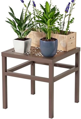 DHYGOTFUR Aluminium Blumenständer stabil für Innen &Außen | Rostfreies Aluminium, für Garten & Balkon, platzsparend mehrstufig, robuste Konstruktion, leicht montierbar für Topfpflanzen