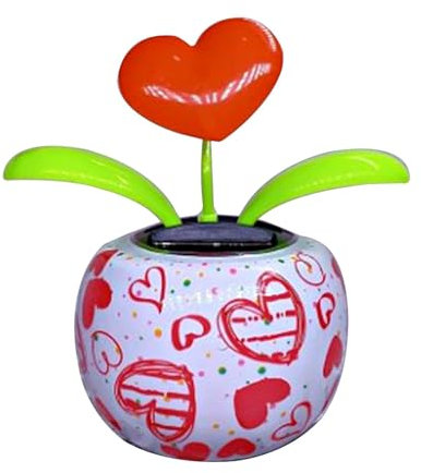 Flores danzantes con energía solar, decoración de flores para coche - Adorno de cabeza que sacude la flor con energía solar en macetas de colores,Decoración de coche de flores, figuras de baile solare