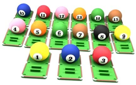 perfk 15-teiliger Billard-Stroke-Trainer, Billard-Übungsgerät, Billard-Queue-Zubehör, Queue-Stick-Training, Pool-Queue-Stroke-Trainer