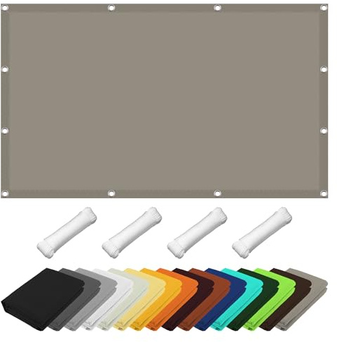 Voile d'ombrage Jardin Étanche Rectangulaire 210 x 270 cm Imperméable Une Protection des Rayons Dombrage Ombrière avec Oeillets pour Patio Jardin Terrasse Extérieur Balcon, Taupe