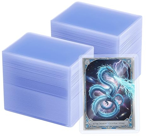 Tolesum 100 Pezzi Toploader 35pt per Carte da Collezione,3 x 4 Clear Regular Carte sleeve,Custodie per Carte da Collezione Protettive per Magic,Dimensioni Standard, MTG,YuGiOh