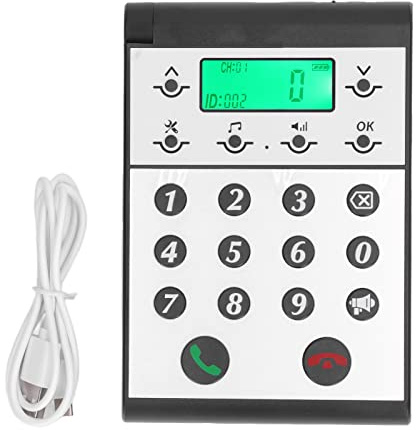Wireless Intercom Phone Intelligent Networking Clear Call Hands System Host for Hotel Factory Communication (Black)