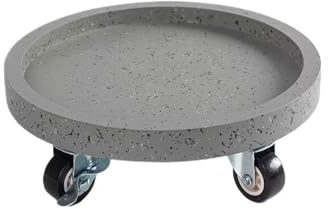 WANGHAI-666 Platillos para Plantas Palet Redondo for Plantas con bandejas de Goteo Ruedas, Plato for Mover macetas Resina sintética(Grey,3XL)