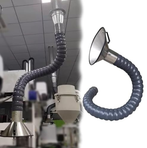 Tubo Secadora Universal Manguera Articulada con Boquilla Redonda, Brazo Colector de Conducto Flexible con Campana, Conducto de Ventilación para Extractor de Aire Industrial(4in(100mm),L 5ft(150cm))