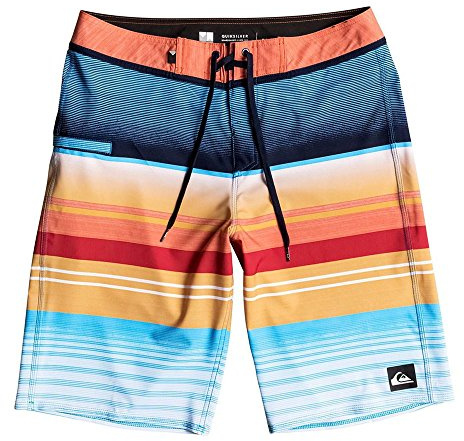 Quiksilver Men's Everyday Stripe Vee 21 Boardshort, Nasturticm, 28