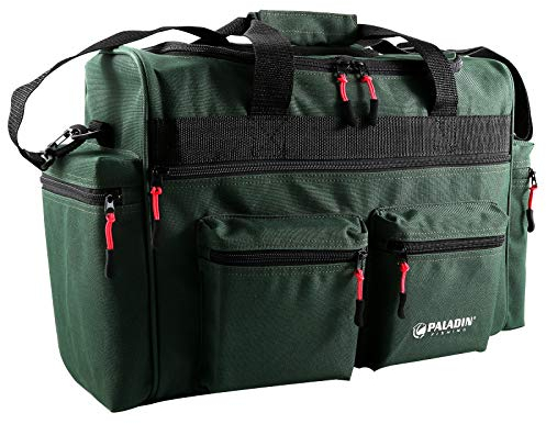 Paladin Angeltasche Deluxe grün - Tackle Bag Carryall Karpfentasche Angelzubehörtasche Maße: 53x28x22 cm Ködertasche inkl. Schultergurt