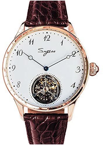 Montre mécanique pour homme avec cadran en émail Tourbillon Master Seagull ST8230 et cristal saphir 1963 SU8230RW