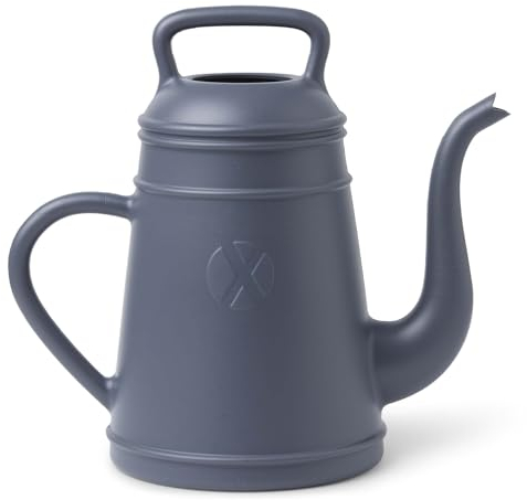 Xala - Gießkanne Lungo 8L - 40x22x37 - Schiefergrau - Für den Innen- und Außeneinsatz - Bruchfest - Leichtgewicht