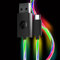 STEALTH Cable de carga USB-C (2x 2 m) con iluminación LED