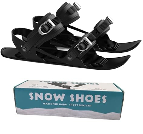 Mini Short Ski Skates for Snow,Mini Short Ski Skates for Snow,Adjustable Short Mini Ski Skates,Short Snowskates Snowblades Skiboards for Winter Sport Skiing Equipment