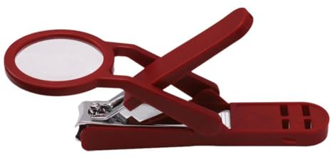 Nagelschneider mit Lupe, tragbarer Nagel mit Lupe, Nagelstahl, Edelstahlfeile und Zehen