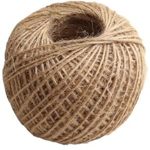LADFRTYU Cordel De JardíN Cuerda de Yute Vintage 1MM y 2MM, Hilo arpillera, Manualidades DIY, Envoltura cáñamo, decoración for Fiesta Boda jardinería(1mm 100meters)