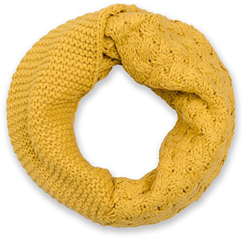 styleBREAKER Strick Loop halsduk med mönstermix, Uni Finstickad slanglåda, vinter stickad halsduk, unisex 01018153
