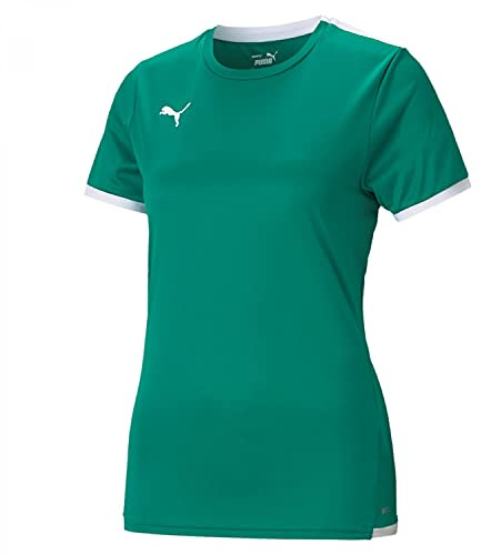 PUMA Damen Teamliga Jersey W Shirt, Pepper Green-puma White, L EU