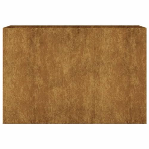 Festnight Jardinera Elevada 120 x 40 x 80 cm Macetero Acero Corten Jardinera Rectangular Macetas Exterior Macetas Rectangular Arriate de Altura de Exterior Balcón Terraza