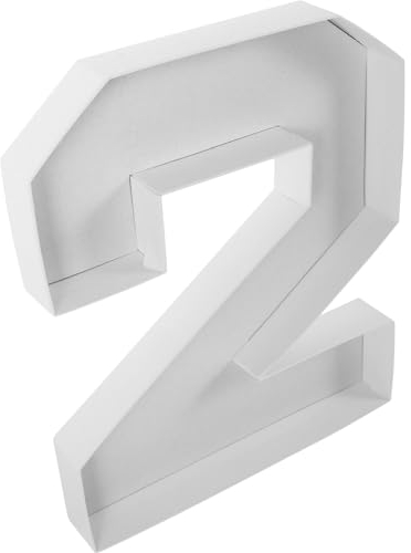 HOLIDYOYO Numbers Letters Candy Box 3d Display Party Fillable Tray for Wedding Birthday Decorations