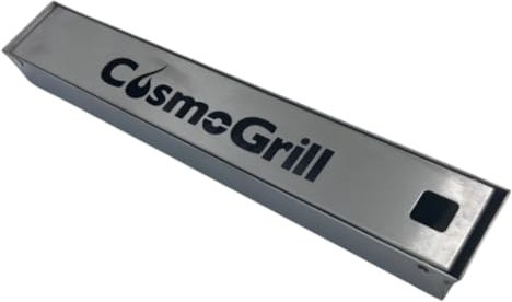 CosmoGrill Stainless Steel Smoker Box, 37cm Long, for Gas, Charcoal, Electric & Hybrid Grills, Durable BBQ Accessory for Smoking Meat, Fish & Vegetables