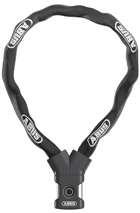 ABUS Kettenschloss YARDO 7807F mit Fingerprintsensor - schlüsselloses Öffnen per Fingerabdruck - wetterfestes Fahrradschloss, Schloss zum Absichern von Objekten - 110 cm Länge