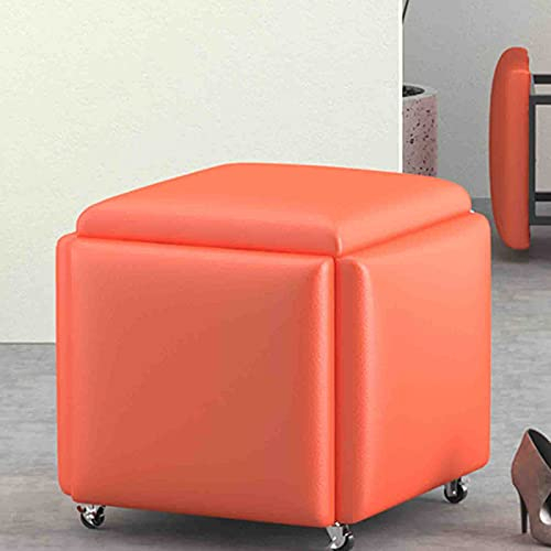 Rechteckige Leder-Ottomane mit Stauraum, modernes Design, Schuhbank für den Eingangsbereich, für Wohnzimmer und Schlafzimmer, platzsparend, gepolsterte Aufbewahrungsbank, Schwarz