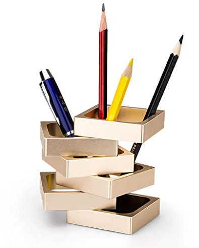 Organizer desk stifte Stifthalter, Schreibtischaufbewahrung, Kreatives Design, Edelstahl-stifthalter, Verstellbarer Bleistift-organizer, Make-up-pinsel, Aufbewahrungseimer Organizer desk stifte