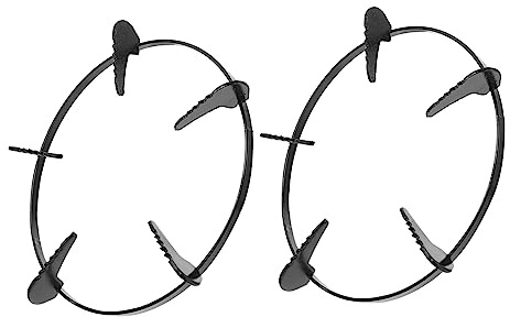 HOMOBABE Support de Cuisinière à Gaz en Fer Noir 2pcs pour Stabiliser Poêle Ronde et Wok, pour Magasin Alimentaire ou Hôtel