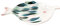 CIYODO Assiette Forme Poisson Céramique Assiette à Dessert Fournitures Pour Maison