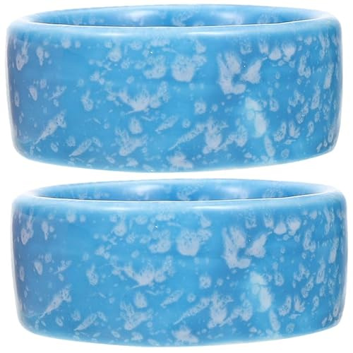 WOONEKY 2 cuencos de cerámica para hámsters, comederos antideslizantes y cuencos de agua para mascotas pequeñas, para hámsters, chinchillas y cobayas, fáciles de limpiar y duraderos