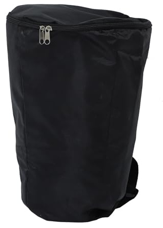 Cabilock Oxford Cloth African Drum Bag, Waterproof Music Instrument Storage Bag, Large Capacity Black Carry Backpack for Secure Drum Protection and Travel