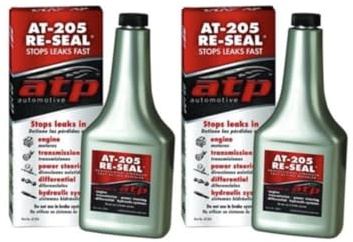 AT-205 Re-Seal Leak Stopper 8oz - 2 Pack of Leak Stop. for Any Automotive Leak. Stop leaks in Engine-transmissions-Power Steering-Differential-Hydraulics.Made in USA.