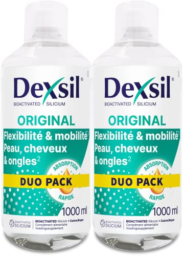 Dexsil Original - Complément Alimentaire pour Cheveux, Peau et Ongles - Conçu à Base d'Ortie, Cuivre et Silicium - Lot de 2