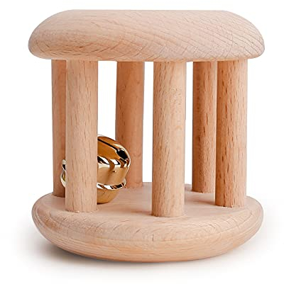 Spielzeug Intellektuelle von Kindern Montessori Spielzeug Bio-Holz Glocken Rasseln Baby Spaß und Interessante Spielzeug Pflege Baby Dusche Geschenke